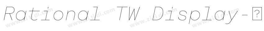 Rational TW Display字体转换